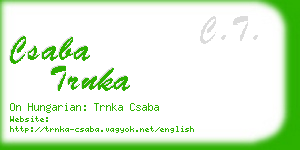 csaba trnka business card